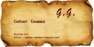 Geher Gemma névjegykártya